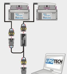 Interface LPGTECH - propojení dvou jednotek - víceválcové motory