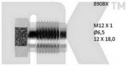 NK - koncovka brzdové trubky průměr 6,5mm, M12x1, 12x18mm