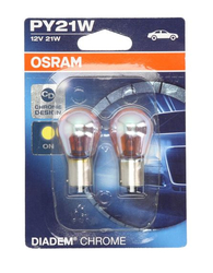 OSRAM  PY21W brzdové světlo 12V 21W BAY15D Diadem Chrome sada