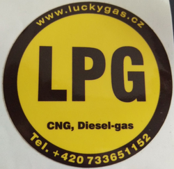 Samolepka LPG - kulatá venkovní 