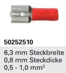 Lisovací konektor 6,3 mm 10ks