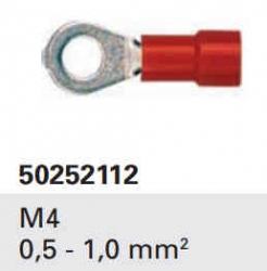 Očko kabelové lisovací M4 0,5-1mm2 10ks