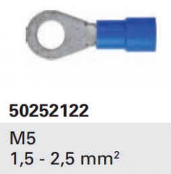 Očko kabelové lisovací M5 0,5-1mm2 10ks