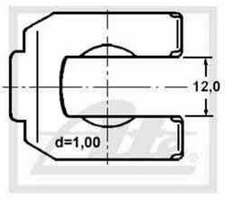 ATE - Držák brzdové hadice 12mm