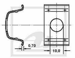 ATE - Držák brzdové hadice 10mm