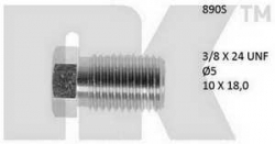 NK - koncovka brzdové trubky průměr 5mm, 3/8 x 24 UNF, 10x18mm