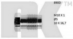 NK - koncovka brzdové trubky průměr 5mm, M10x1, 10x16.7mm