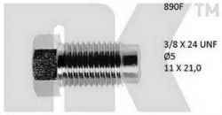 NK - koncovka brzdové trubky průměr 5mm, 3/8 x 24 UNF, 11x21mm