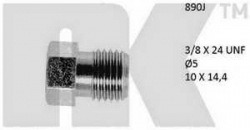 NK - koncovka brzdové trubky průměr 5mm, 3/8 x 24 UNF, 10x14,4mm