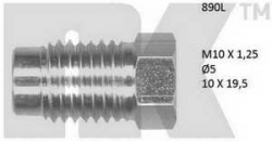NK - koncovka brzdové trubky průměr 5mm, M10x1,25, 10x19,5mm