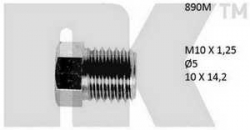 NK - koncovka brzdové trubky průměr 5mm, M10x1,25, 10x14,2mm
