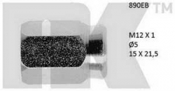 NK - koncovka brzdové trubky průměr 5mm, M12x1, 15x21,5mm
