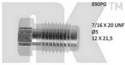 NK - koncovka brzdové trubky průměr 5mm, 7/16 x 20 UNF, 12x21,5mm