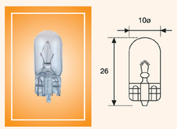 MAGNETI MARELLI Žárovka typu W3W,  12V,  3W,  W2,1X9,5D 1 ks.