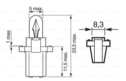 BOSCH  PB3  24V 1,2W B8,3D, 1ks