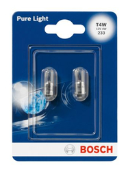 BOSCH   T4W 12V 4W BA9S Pure Light, s paticí 2ks