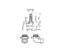 Philips HB3 12V 60W P20D WhiteVision Ultra 1ks