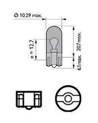 PHILIPS WY5W 12V  ORANZOVA 1ks 