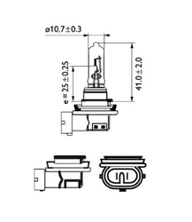 PHILIPS H9 12V 65W 12361C1 1ks