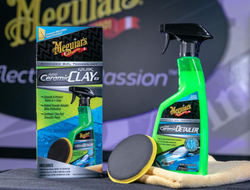 Meguiar's Hybrid Ceramic Quik Clay Kit - sada na dekontaminaci laku s kermickým lubrikantem