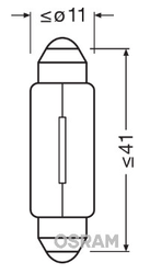 OSRAM Žárovka ORIGINAL - 24V C10W 10W 