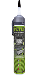 PETEC  Silikonová těsnicí hmota, černá 200 ml 