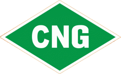 Nálepka CNG na okno vnější kosodélník nad 3,5t