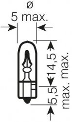 Osram W2.3W 12V 2,3W W2x4,6d