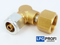 Koncovka trubky PVC  D8 3/4-16 UNF 90° kolínko 