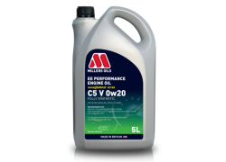 Plně syntetický motorový olej Millers Oils EE Performance C5 0W-20 s technologií NANODRIVE, objem: 5 litrů