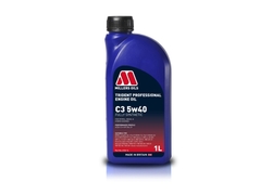 Plně syntetický motorový olej Millers Oils Trident Professional C3 5W-40 vhodný pro moderní benzínové, naftové a hybridní motory, objem 1l