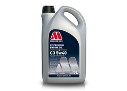 Plně syntetický motorový olej Millers Oils XF Premium C3 5W-40 vhodný pro nejmodernější benzínové a naftové motory, objem 5l