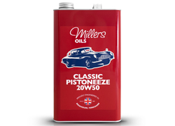 Špičkový minerální olej Millers Oils Classic Pistoneeze 20W-50 pro auto a moto veterány, objem 5l