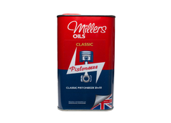 Špičkový minerální olej Millers Oils Classic Pistoneeze 20W-50 pro auto a moto veterány, objem 5l