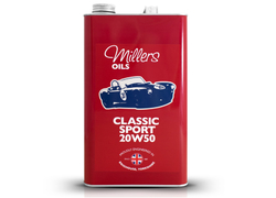 Špičkový polosyntetický motorový olej Millers Oils Classic Sport 20W-50, objem 5l