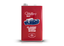 Špičkový polosyntetický motorový olej Millers Oils Classic Sport 20W-60, objem: 5l