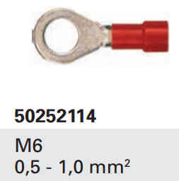 Očko kabelové lisovací M6 0,5-1mm2 10ks