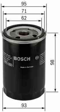 Olejový filtr BOSCH 0 986 452 024, 3/4" 16 UNF 