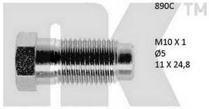 NK - koncovka brzdové trubky průměr 5mm, M10x1, 11x24,8mm
