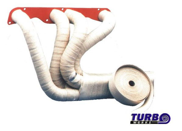 Turbo Works Termoizolační páska omotávka výfuku White 1mm x 10m