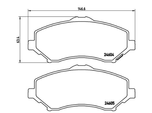 BREMBO Prime -  Sada brzdových destiček, kotoučová brzda - přední